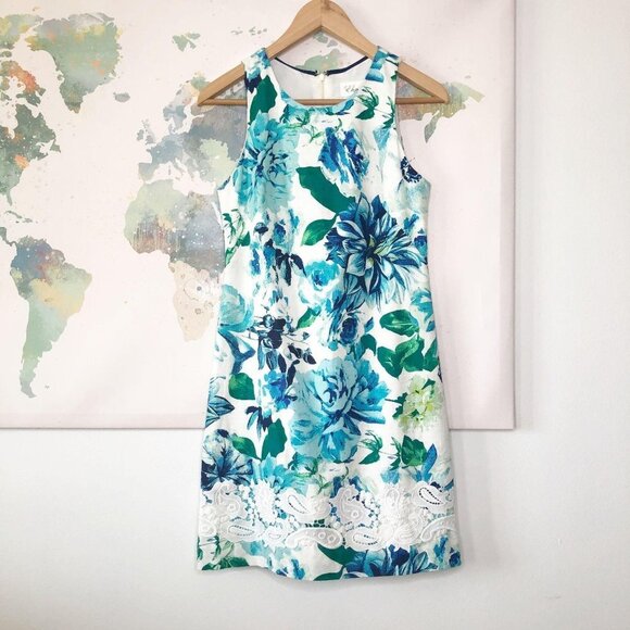 Eliza J Dresses & Skirts - Eliza J Blue Floral Paisley Dress - Women's Size 0